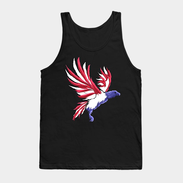 Eagle in colors of US flag, patriotic Tank Top by SinBle